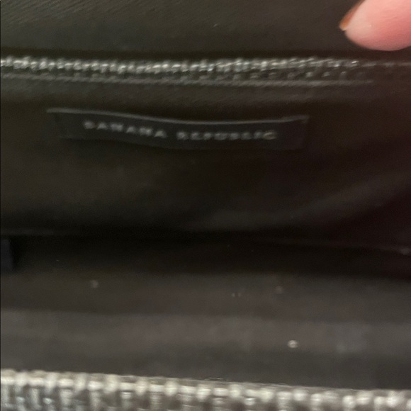 Banana Republic Elegant Black Clutch with Gold Accent - Picture 3 of 5